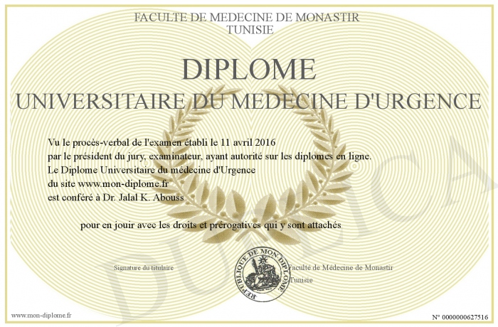 diplome universitaire infirmier urgence
